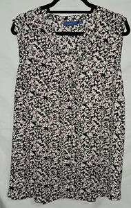 APT 9 Bluse, mehrfarbig geblümt, ärmellos, 2XL, 100% Poly, ca. 29'' lang - Bild 1 von 4