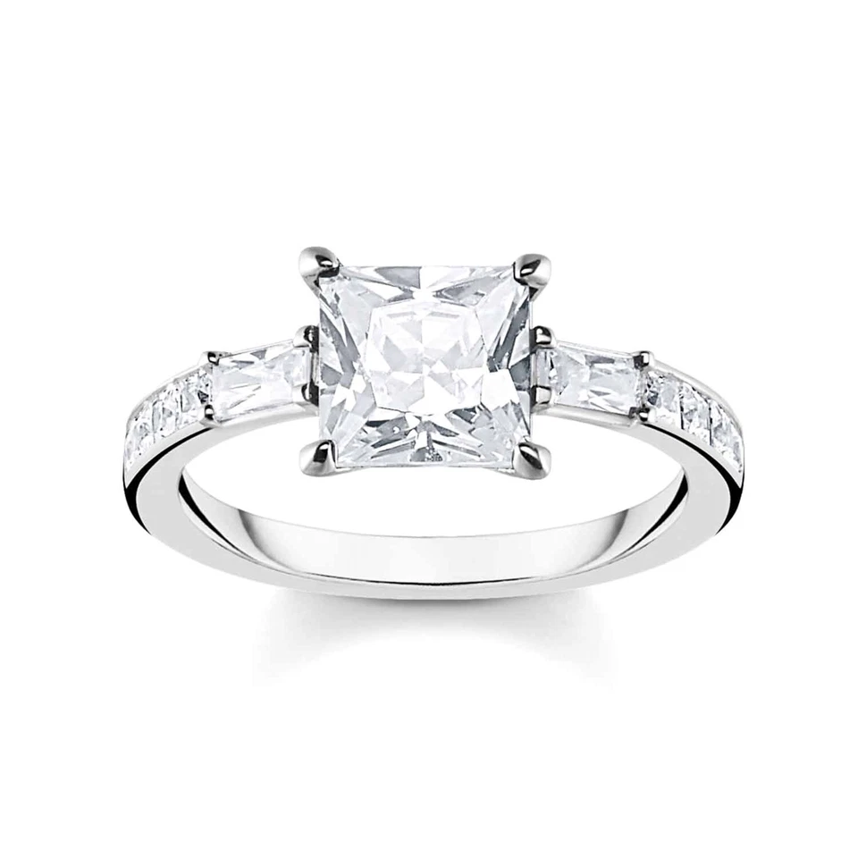 Thomas Sabo Anello Da Donna Argento Pietre Bianche TR2380-051-14 - Immagine 1 di 1