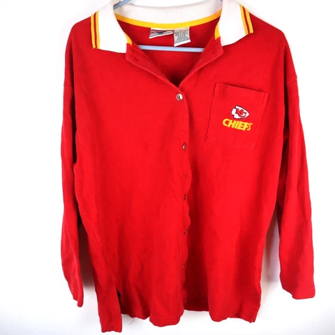 Size Large 1990s Vtg Kansas City Chiefs Logo Jacket Sweater Gameday KC CHIEFS Cover
