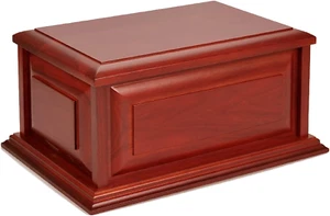 MAKEY'S Extra Large Urns for Human Ashes Adult cherry-XL, Light Cherry - Picture 1 of 6