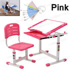 Height Adjustable Kids Children's Study Desk and Chair Set Child Table Pink⭐⭐⭐⭐⭐