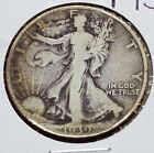 1939 D Walking Liberty Silver Half Dollar Coin Circulated Nice Toning Toner