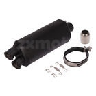 Motorcycles Exhaust Muffler Tail Pipe 430Mm 17" Full Black Dual Outlet Db Killer