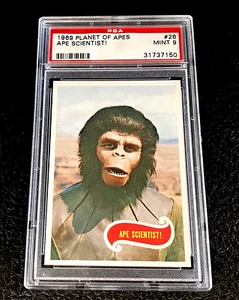 PSA 9 1969 Planet Of The Apes #26 Ape Scientist Cornelius Movie Mint Card Topps - Picture 1 of 2