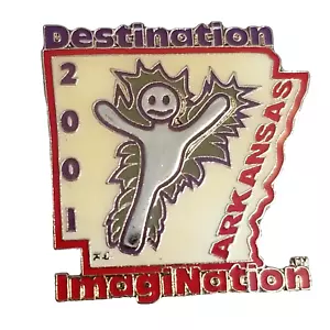 AR DI Pin Destination Imagination 💥Pinback 2001 D2K1 State Outline - Picture 1 of 6
