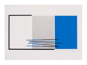 Jesús Rafael Soto, Farbserigraphie, signiert und nummeriert. - Bild 1 von 2