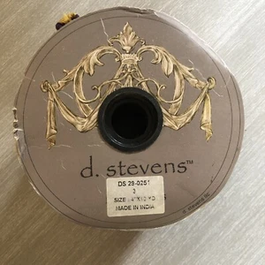 D. Stevens Dupion HARLEQUIN Wired Fine Ribbon 4" x 10yds Yellow And Purple LSU - Picture 1 of 8