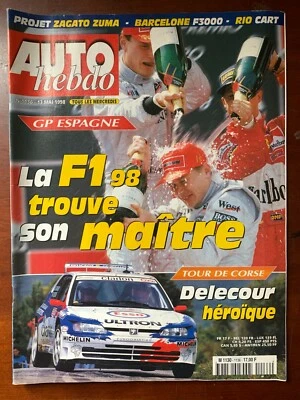 AUTO HEBDO 13/05/1998; GP d'Espagne; Mika le maitre/ Tour de Corse; Delecour - Photo 1/2