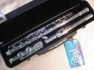 Musikwerks Deluxe Student Flute-Silver Plated-C Foot-Bright Clear Tone! - Picture 1 of 1