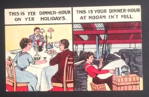 Dinner Hour Split View Humor lustiger Comic Claremont Serie Postkarte um 1910 - Bild 1 von 2