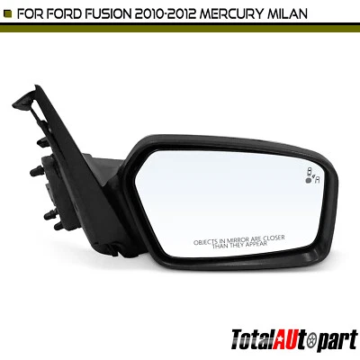 Espejo retrovisor liso negro con ajuste manual para Ford Fusion 10-12 Mercury lado derecho Foto 1 de 4