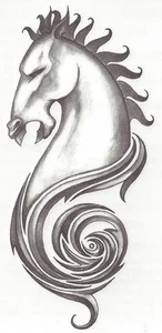 Tribal HORSE Temporary Tattoo NEW! - Picture 1 of 1