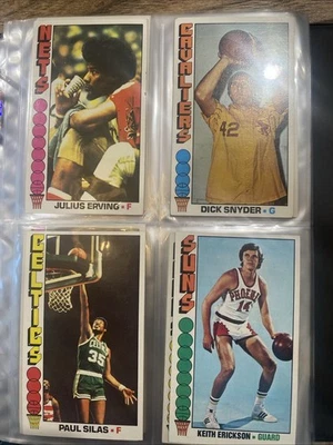 Juego completo de baloncesto Topps 1976-77 (144) Thompson Rookie Jabbar Dr J ¡BONITO! Foto 1 de 4