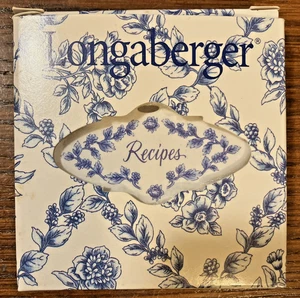 RAR Longaberger REZEPTE Krawatte am Landhaus Rankgitter blau/weiß Blumenmuster NEU - Bild 1 von 2