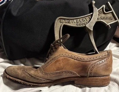 Portazapatos antiguo RARO para Shine de E.T. Gilbert Rochester NY Foto 1 de 3