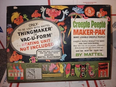 Mattel Creeple People 1965 Peeple Thingmaker Molds Lote Folleto de instrucciones etc. Foto 1 de 4