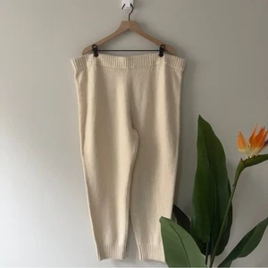 Express Wool Blend Cream Knit Pants Lounge Soft casual Loungewear solid NWT XL - Picture 1 of 9