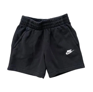 Nike Girls' Sportswear Club Fleece 5" French Terry Shorts Black Size Medium - Picture 1 of 4