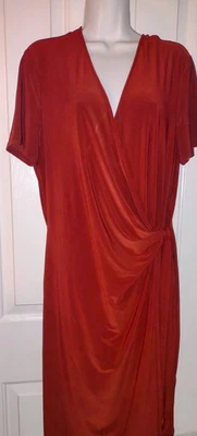 ANNE KLEIN короткий рукав ржавчины оранжевый надежном платье женский размер 16 - Изображение 1 из 4