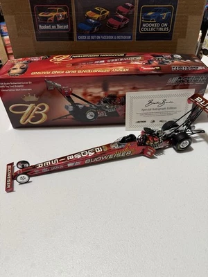 RARE* AUTOGRAPHED BRANDON BERNSTEIN BUDWEISER Color Chrome NHRA 1/24 Diecast - Image 1 of 4