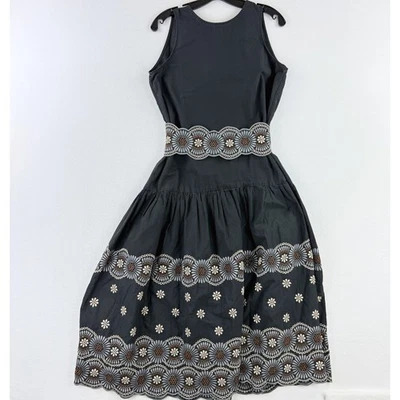 VANESSA BRUNO Alais 连衣裙刺绣花朵孔眼尺寸 38/4 女式 RTR — 第 1/4 张图片