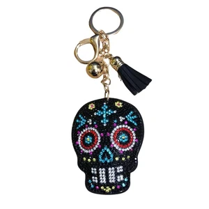 Popfizzy Bling Sugar Skull Keychain for Women and Girls - Picture 1 of 9
