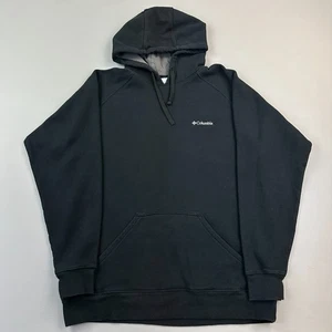 Columbia Hoodie Mens XL Black Embroidered Logo Pullover Outdoor Hiking Gorpcore - Picture 1 of 10