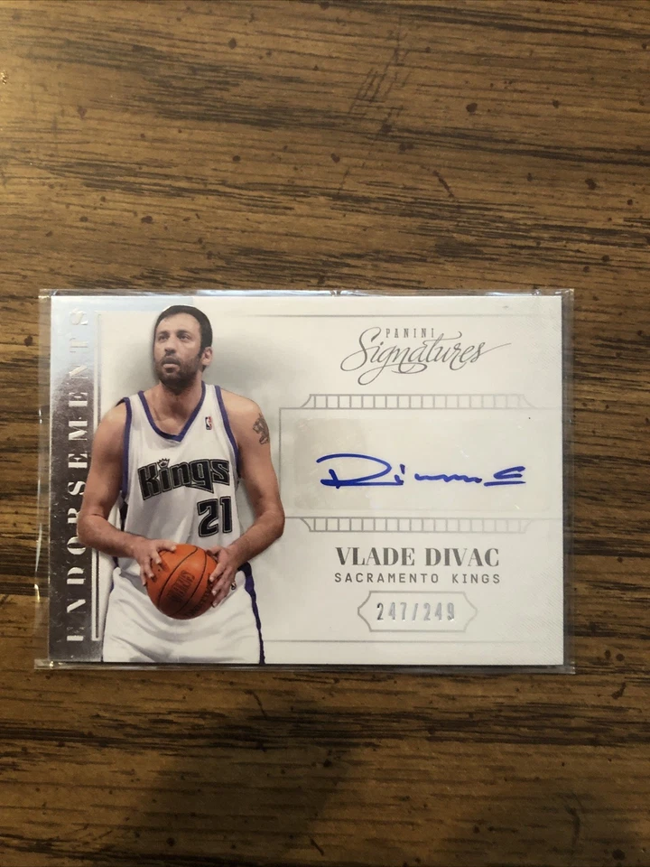 Panini Signatures 2013-14 Vlade Divac Auto Near Mint Excellent Centering 247/249 - Image 1 of 1