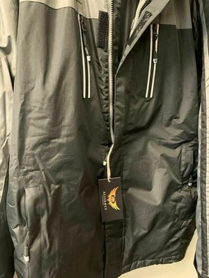 NWT  Alliance Mens Black Long Sleeve Weatherproof Winter Hooded Coat Jacket xxl - Image 1 of 4