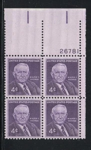 ALLYS STAMPS US Plate Block Scott #1170 4c Walter George [4] MNH OG F/VF [STK] - Picture 1 of 1
