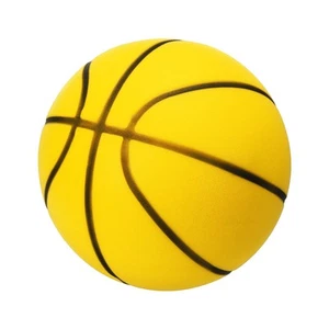 Silent Basketball, Size 5 No Noise Foam Dribbling Indoor Basketball, Yellow - Picture 1 of 6