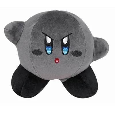 灰色柯比毛绒玩具 5 英寸填充娃娃柔软动物孩子生日礼物 — 第 1/2 张图片