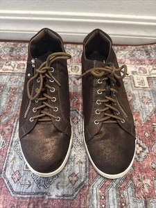 Gravity Defyer Damen Leder Reißverschluss Schuhe Größe 9 M Metallic Braun - Bild 1 von 5