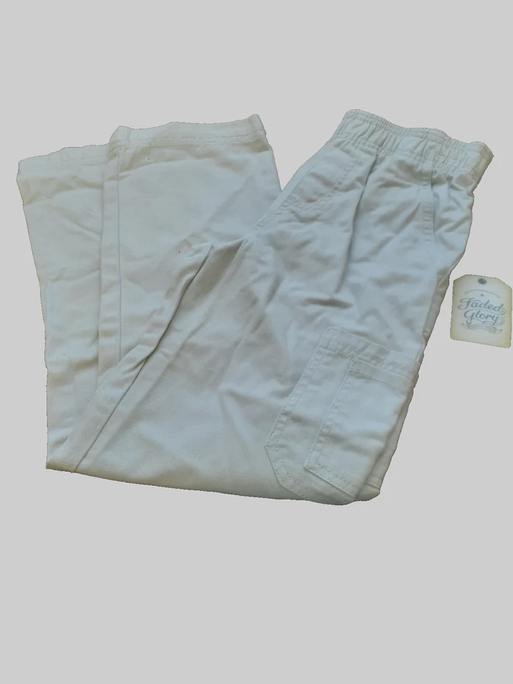 Pantalones de niña descoloridos Glory talla pequeña 6-7 beige nuevos con etiqueta Foto 1 de 1
