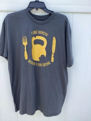 Camiseta Overwatch Blizzard Entertainment X-Large cinza nova sem etiquetas “Eu gosto de exercício...” - Imagem 1 de 4