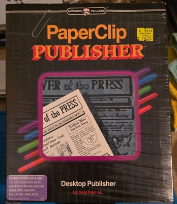 Batteries Included Paperclip Publisher Commodore 64 & 128 Software CIB UNTESTED - Image 1 of 4