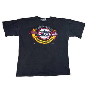 Vintage 1996 Winnipeg Jets NHL Hockey Graphic T Shirt Black Size XL - Picture 1 of 9