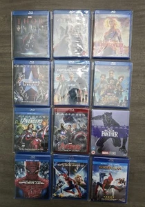 Marvel Blu-ray Movies Lot - 12 Movies MCU Spider-Man Avengers Captain America... - Foto 1 di 3