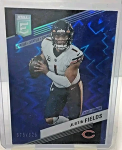 2023 Justin Fields Donruss Blue Shimmer Elite Status Serial #'D/625 Card #60 - Bild 1 von 5