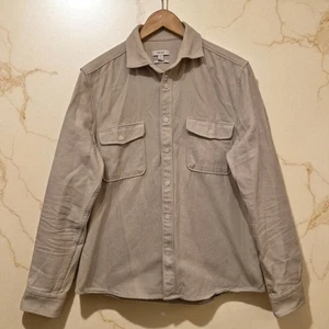 Reiss Arlo Overshirt Shacket Shirt Beige Size Large Smart Casual - Picture 1 of 11