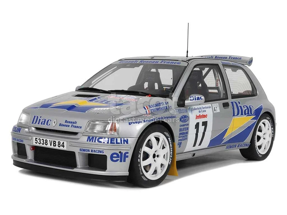 1/12 OTTO-MOBILE - RENAULT - CLIO MAXI DIAC N 17 11th RALLY TOUR DE CORSE G090
