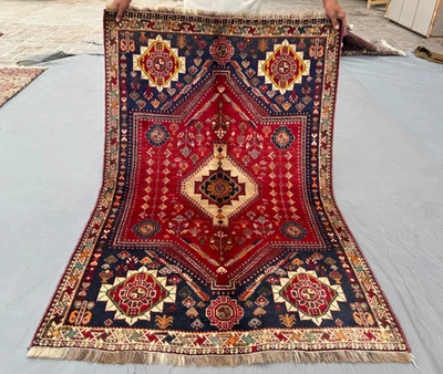 3x5 Vibrant Tribal Shiraaz Rug – Bold Geometric Medallions – Afghan Nomadic - Image 1 of 4