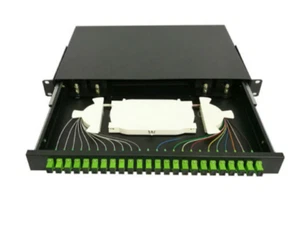 1U 19'' Rackmount 24 Port SC/APC Fiber patch panel with pigtail,SC Adapter -7854 - Picture 1 of 2