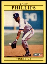 1991 Fleer Tony Phillips Detroit Tigers #348