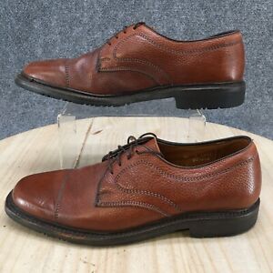 Allen Edmonds Dress Shoes Mens 8.5 D Becker Pebbled Cap Toe Brown Casual 4822