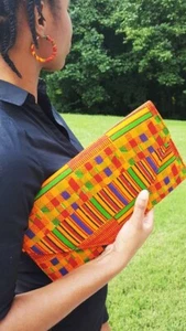 African Kente Print Clutch Purse - DP3227CL - Picture 1 of 1