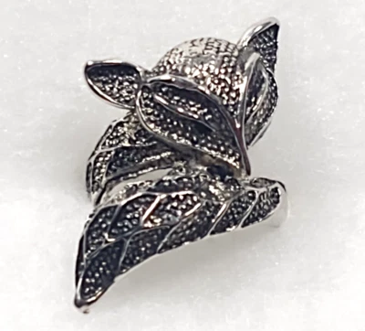 Fox Ring Wrap Around Silver Tone Animal Size 7 Vintage - Image 1 of 4