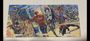 2016 Marvel Masterpieces 3 Card AP Puzzle Sketch Spider-man Spider-verse D Racho