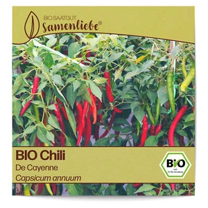 BIO Paprika Samen Sorte De Cayenne Gemüsesamen BIO Gemüse Saatgut samenfeste Pap - Bild 1 von 8