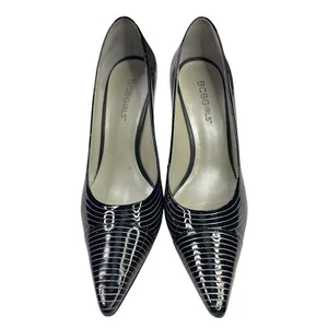 Vintage Pointy Toe Pump Black Stiletto BCBGIRLS Size 6.5 - Picture 1 of 9
